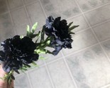 Long Stem 23.5&quot; Navy Blue Carnation Artificial  Flower In/Outdoor Decor ... - £8.50 GBP