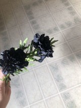 Long Stem 23.5&quot; Navy Blue Carnation Artificial  Flower In/Outdoor Decor ... - £8.49 GBP