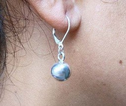 925 Sterling Silver Ball Drop Earrings, Handmade Ball Earrings 10mm, 12mm, 14mm - £27.97 GBP+