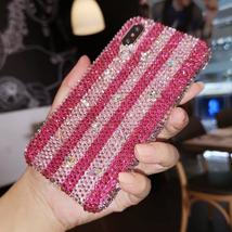 Pink stripe Sparkling Phone Case for iPhone 13, iPhone 13 Pro, iPhone 13 Pro Max - £22.45 GBP