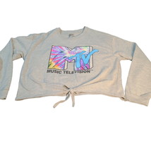 MTV Womens Croped Grey Sweatshirt Large Long Sleeve - £7.12 GBP