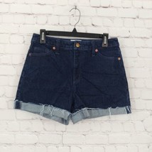 Universal Thread Shorts Womens 4/27 Blue Denim Vintage Midi Cuff Cut Off Stretch - £12.41 GBP