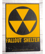 1960s Fallout Shelter Department of Defense Cold War Galvanized Steel Sign - £31.31 GBP