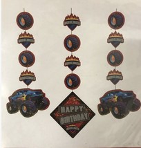 3 ct. Mudslinger Monster Truck Birthday Party Supplies Fancy Hanging decorations - £3.20 GBP