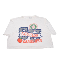 Vintage Syracuse University Shirt Womens L Crop Top Orangemen Made in USA - £21.95 GBP
