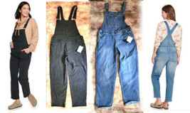 $50 Sonoma Black or Blue Denim Bib Overalls Straight Jeans-or roll-up/Cr... - £20.37 GBP+