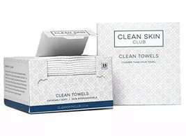 Clean Skin Club Clean Towels | Worlds 1ST Biodegradable Face Towel | Disposab... - £18.18 GBP