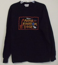 Mens Walt Disney World Black Animal Kingdom Lodge Long Sleeve T Shirt Si... - $9.95