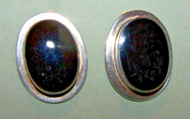 925 Silver Clip-on Earrings w/Black Centers-Lot 15 - £11.17 GBP