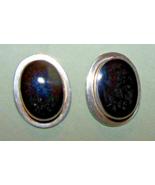 925 Silver Clip-on Earrings w/Black Centers-Lot 15 - £10.95 GBP