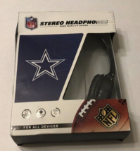 $14.99 Dallas Cowboys NFL Stereo Headphones Mizco Black iPhone Samsung 2017 New - £8.53 GBP