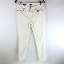Eddie Bauer Womens Jeans Slightly Curvy High Rise Wide Leg Crop Stretch White 16 - £11.36 GBP