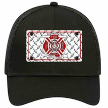 Fire Fighter Rescue Novelty Black Mesh License Plate Hat - £23.17 GBP