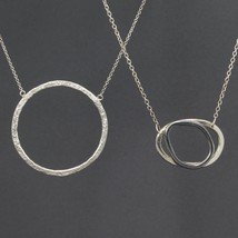 Retired Silpada Sterling Silver ALL-AROUND Chic &amp; Duomo Necklaces N3333 N3087 - £31.96 GBP