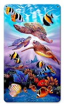 Turtles Aqua Satin Metal Sign - £23.98 GBP