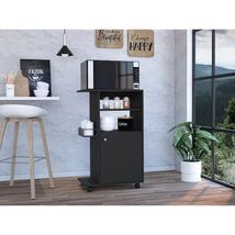 Columba Kitchen Cart: Single Door Cabinet, Mobile with Casters - $118.99