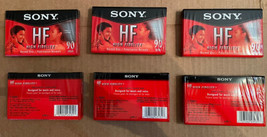 SONY HF90 Blank Audio Recording Cassette Tape Speech Music New Sealed Lot of 6 - £14.13 GBP
