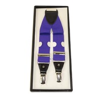 ELEGANT Suspenders Clip on and Button Option for Slacks or Suit Pants Purple image 5