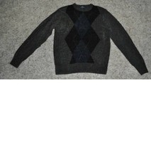 Mens Sweater Dockers Chenille Brown Argyle Crewneck Long Sleeve $54-size S - £20.50 GBP