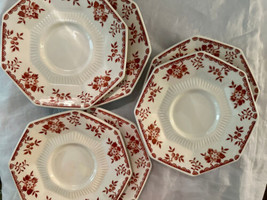 Nikko Classic Collection Saucers (6) Vintage  Japan Octagon Shape Floral - £14.94 GBP