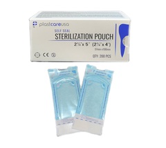 PlastCare USA Self Seal 2.25 x 5 Sterilization Pouches 200/Bx RIT-2350 - £4.95 GBP