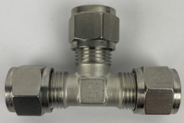 GYROLOK HOKE 1/2&quot; OD TUBE COMPRESS TEE FITTING 316 GRADE STAINLESS STEEL... - $19.79