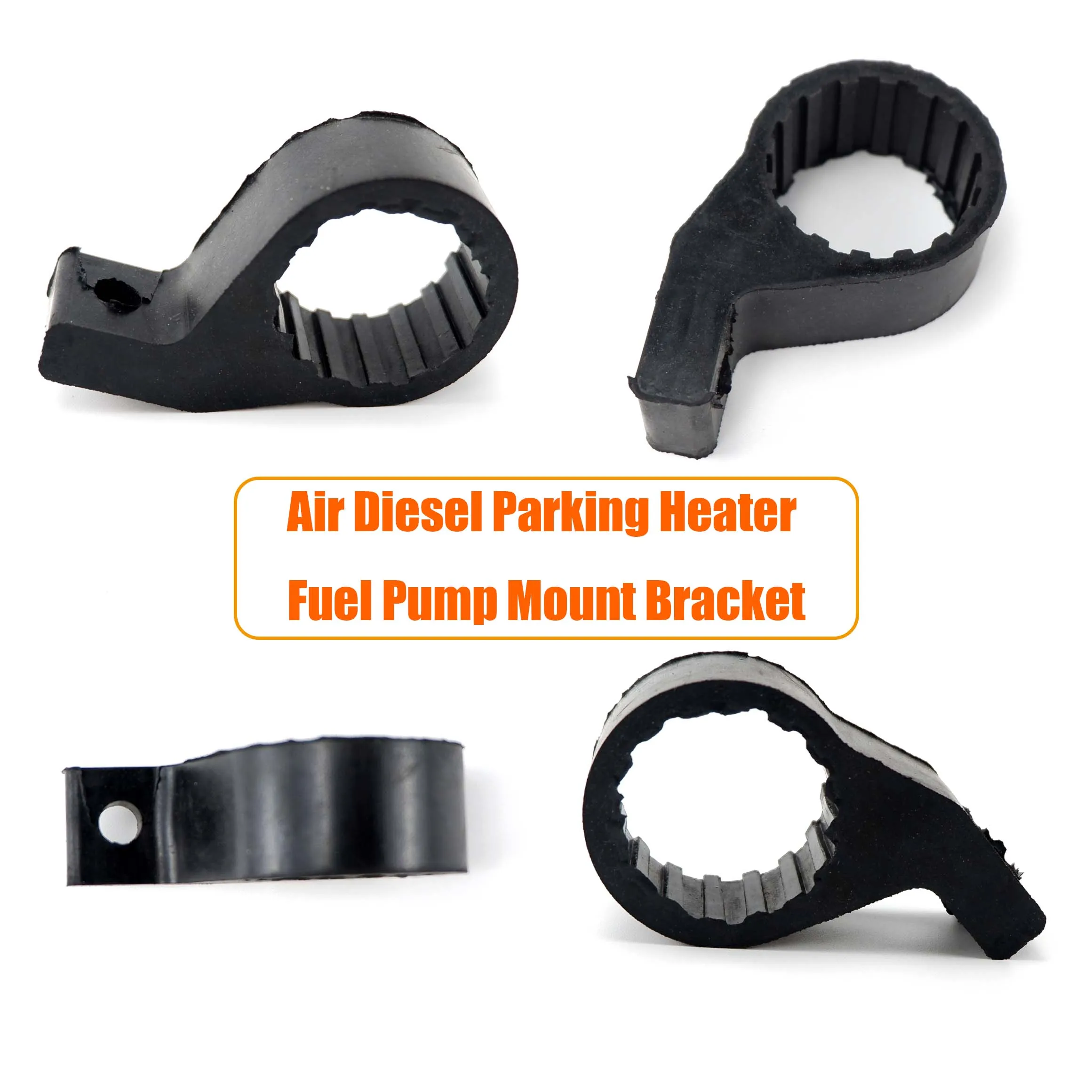Iesel parking heater fuel pump mount bracket holder rubber clamp shock absorption black thumb200