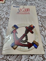 Wrights Wearable Art  Nautical Anchor Sequin Applique  4&quot;.  New in Orig ... - $15.00