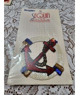 Wrights Wearable Art  Nautical Anchor Sequin Applique  4&quot;.  New in Orig ... - $15.00
