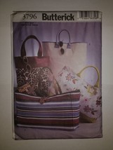 Butterick 3796 Tote Bags Lined - £10.24 GBP