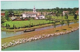 Postcard Upper Canada Village Bateau Boat On Canal Christ Church - £2.32 GBP