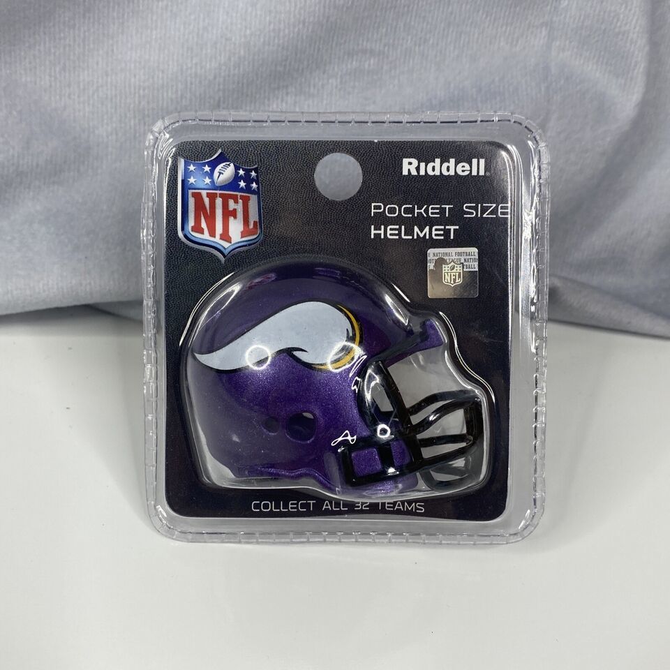 NEW NFL Minnesota Vikings Riddell Brand Pocket Size Helmet New In Package 2013 - $11.59