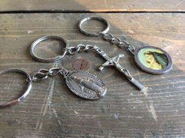 3 Religious Key Chains Relic Cross  - $5.93