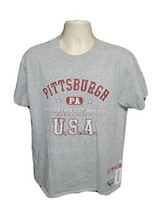 Pittsburgh Pa Usa Steel City Adult Large Gray TShirt - £15.61 GBP