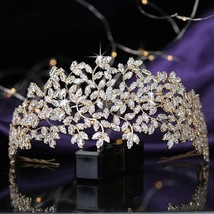 Crown HADIYANA Leaves Design Vintage Women Wedding Bridal Hair Accessori... - £73.58 GBP