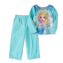 Disney Toddler Girls Pajama Set 2-Piece Flannel Long-Sleeve Blue Size 18 Months - £20.09 GBP
