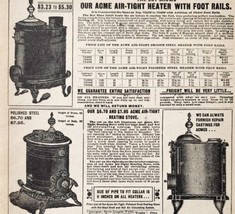 1900 Water Heater Radiators Advertisement Victorian Sears Roebuck 5.25 x... - $18.49
