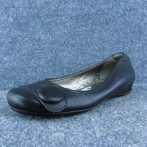 ECCO  Women Flat Shoes Black Leather Slip On Size 37 Medium - £19.83 GBP