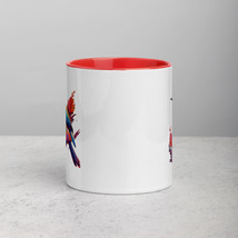 New Coffee Tea Mug Color Inside Colorful Bird 11 oz Dishwasher Microwave Safe - £10.73 GBP