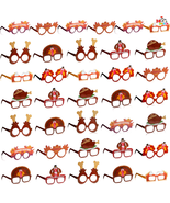 24 Pcs Thanksgiving Turkey Eyeglasses, Turkey Eyewear Frame Pumpkin Mapl... - $17.76 CAD