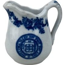 Vintage Yale University Greenwood China Flow Blue Dinnerware Mini Cream Pitcher - £36.76 GBP