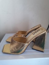 Golden High Heels Slip On size 7 - £5.61 GBP