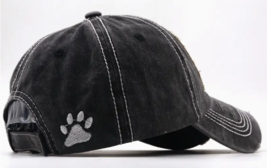 Dog Vibes Only ball cap Burgundy Distressed Adult image 2