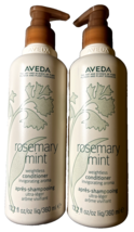 Lot of 2 Aveda Rosemary Mint Weightless Conditioner 12.2oz Ea. W/ Hand Pump - $39.49