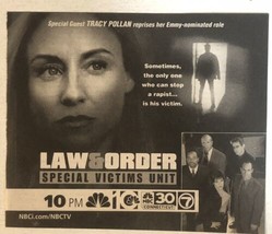 Law &amp; Order SVU Tv Guide Vintage Print Ad Tracy Pollan Chris Meloni Tpa7 - £4.70 GBP