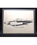 Vtg Pen &amp; Ink Ford FX Atmos (Amos) Signed J.B (James Burns) Matted Art A... - $49.99