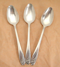 Rogers IS Daffodil Teaspoons Lot of 3 Silver Plate 6 1/8&quot; Vintage - £5.61 GBP