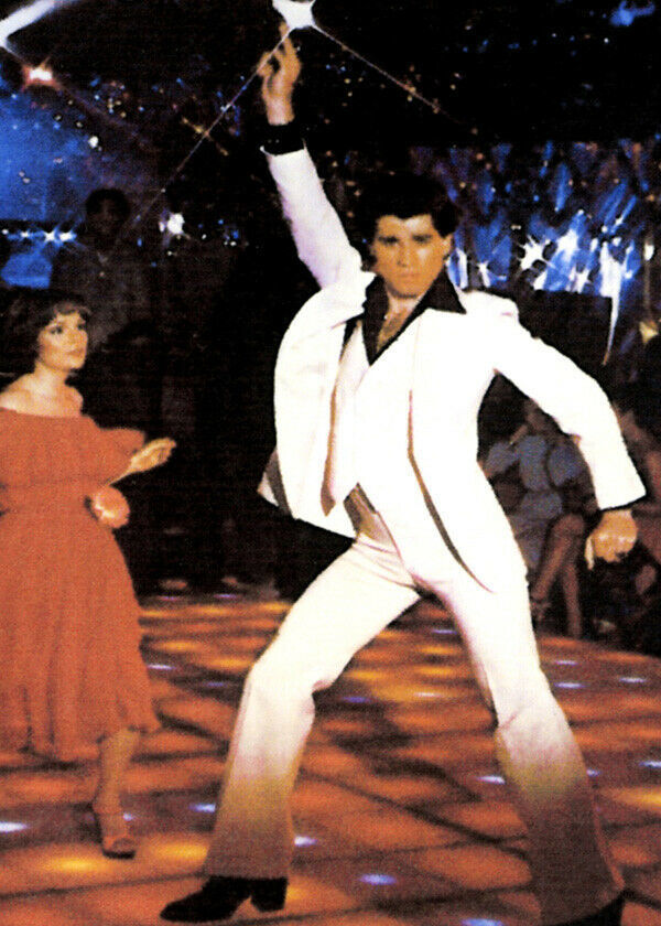 Saturday Night Fever John Travolta Karen Lynn Gorney classic scene 5x7 p... - $5.75