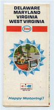 ESSO Map Delaware Maryland Virginia West Virginia 1967 - £9.37 GBP