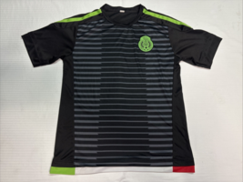 Men&#39;s Federacion Mexicana De Futbol Jersey Shirt Black / Gray / Green La... - $461.11 MXN
